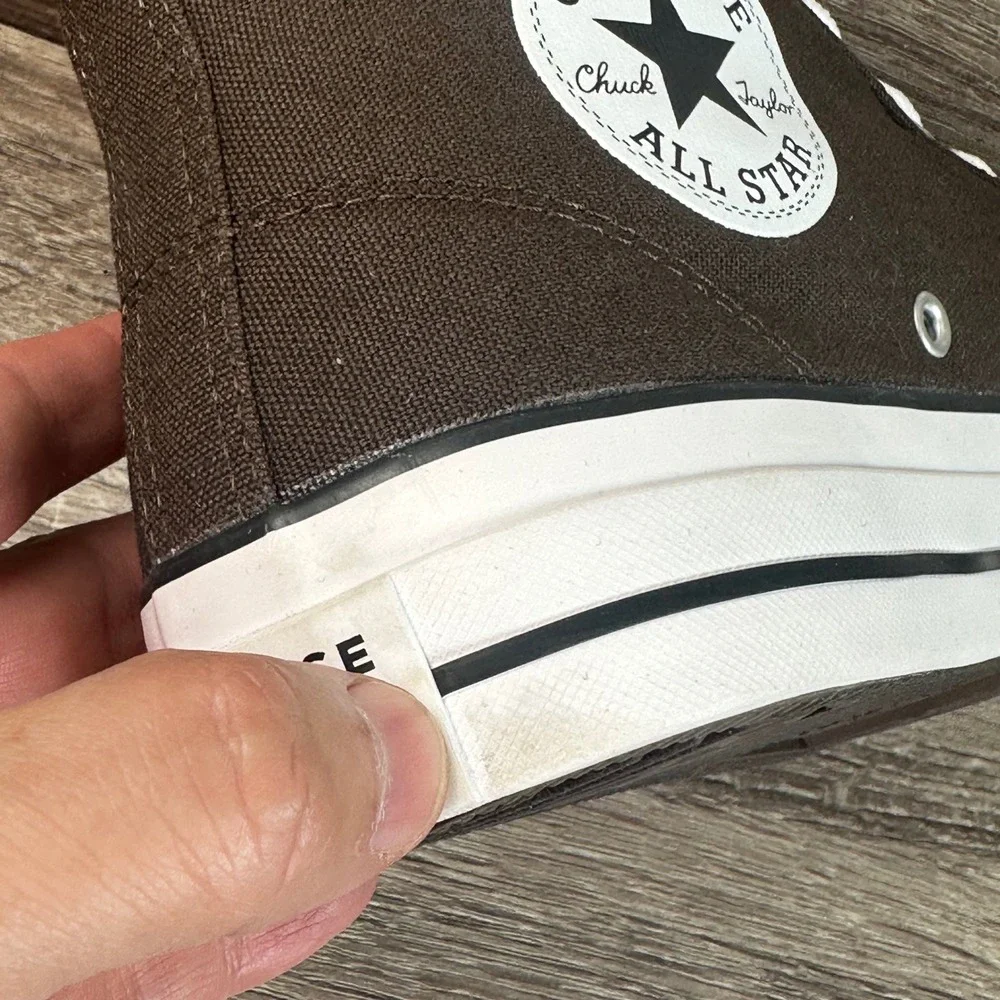 Converse Malden Street Mid Mens 11.5 Fresh Brew Brown Canvas Sneakers A11708F